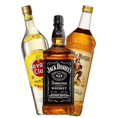 3L Party Packs mit Havana Club, Jack Daniel’s und Captain Morgan für die Specials-Seite